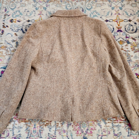 L.L. Bean, Womens Brown Tweed Lined Soft Warm Tailor Fit Blazer Jacket, s… - Picture 3 of 16